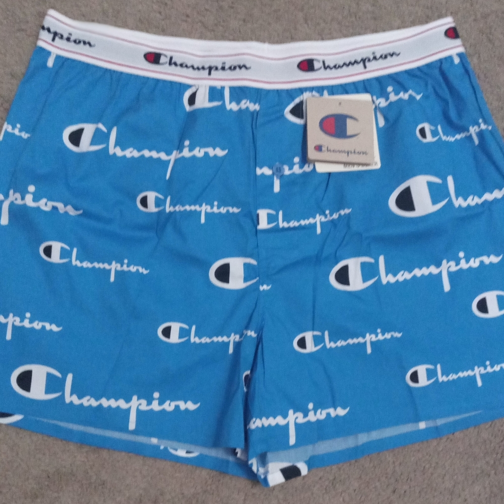 Champion Mens Script Print Stretch Woven B…